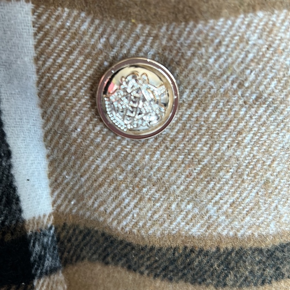Plaid Double Breast Lightweight Coat Size 2XL - Picture 5 of 7